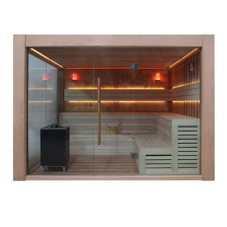 AWT Sauna E1416B red cedar/250x250/12kW EOS Cubo