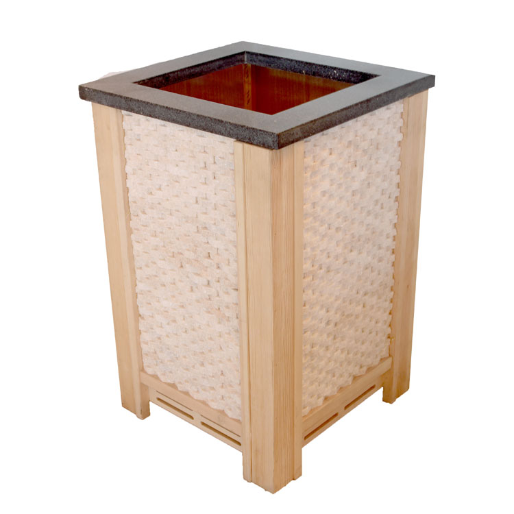AWT sauna toebehoren kachelscherm voor CUBO-kachelsrood cederhou