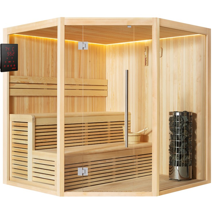 AWT Sauna E1801XL  pinie/200x200/ 9kW Cilindro