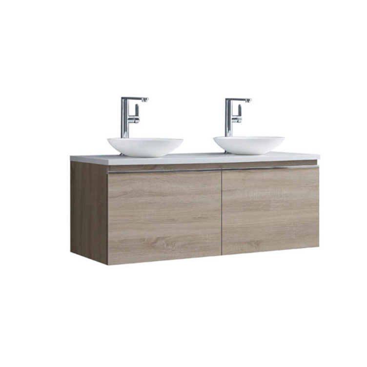 Badkamermeubel Milano ME-1200pro-4, licht eiken, 120x45cm
