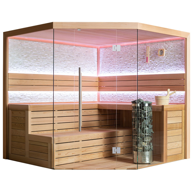AWT Sauna E1601XL red cedar/250x250/9kW Cilindro