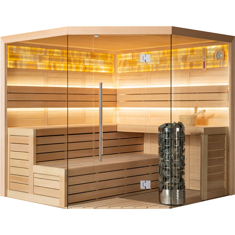 AWT Sauna E1621C  hemlock/180x180/9kW Cilindro