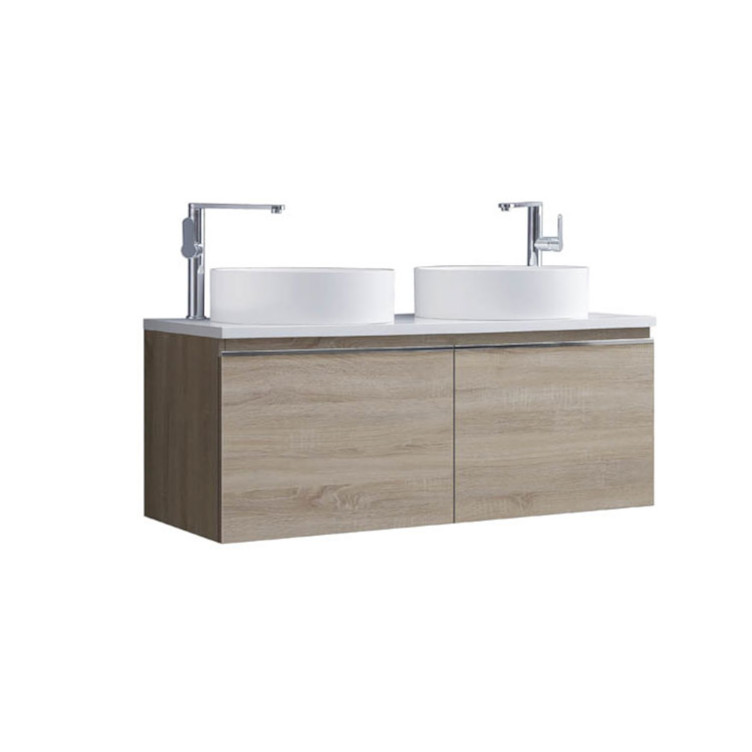 Milano ME-1200pro-6 badkamermeubel, licht eiken, 120x45cm